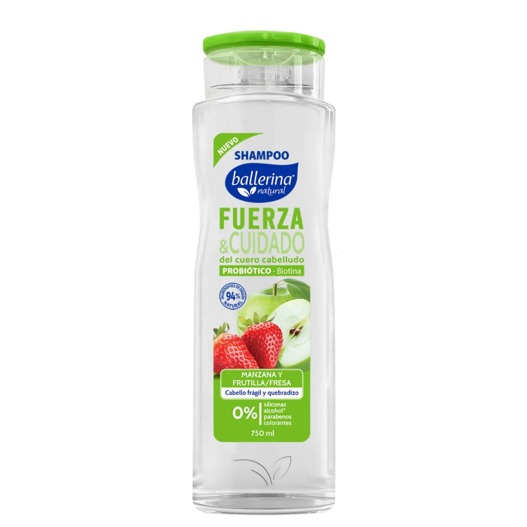 Ballerina Shampoo Fuerza y Cuidado Frasco 750 ml