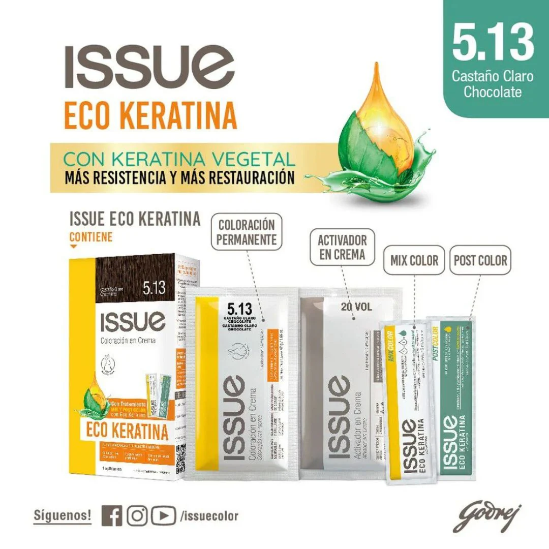 Issue Tintura Eco Keratina N° 5.13 - Imagen 3